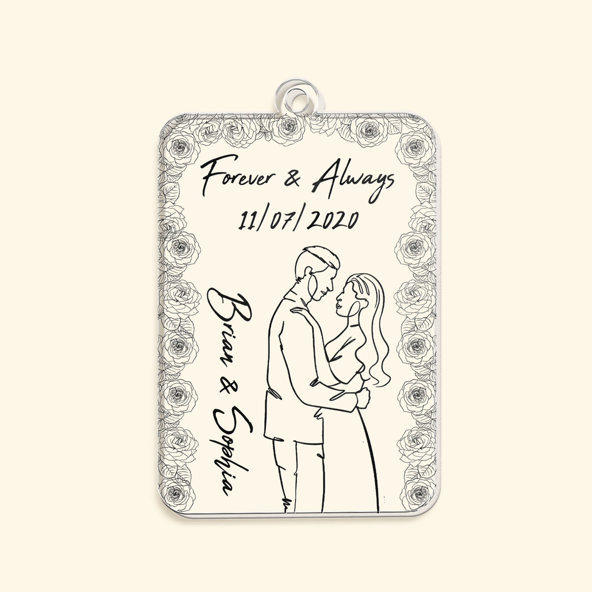 Forever & Always - Personalized Acrylic Keychain