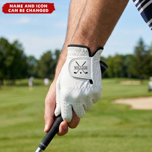 Golf Monogram, Custom Name Gift For Golf Players, Golf Lovers - Personalized Golf Glove