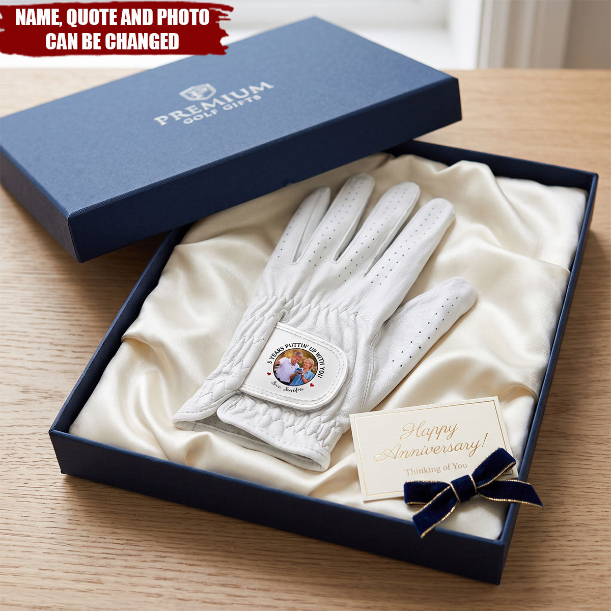 Custom Love Message Golf Gifts Anniversary Golf Gift For Him, Husband, Boyfriend - Personalized Golf Glove