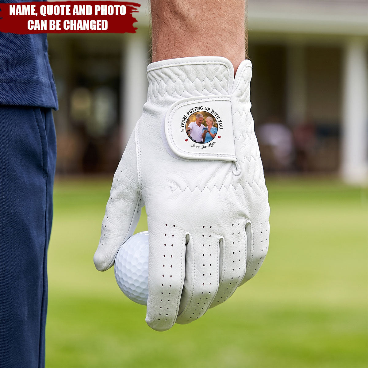 Custom Love Message Golf Gifts Anniversary Golf Gift For Him, Husband, Boyfriend - Personalized Golf Glove