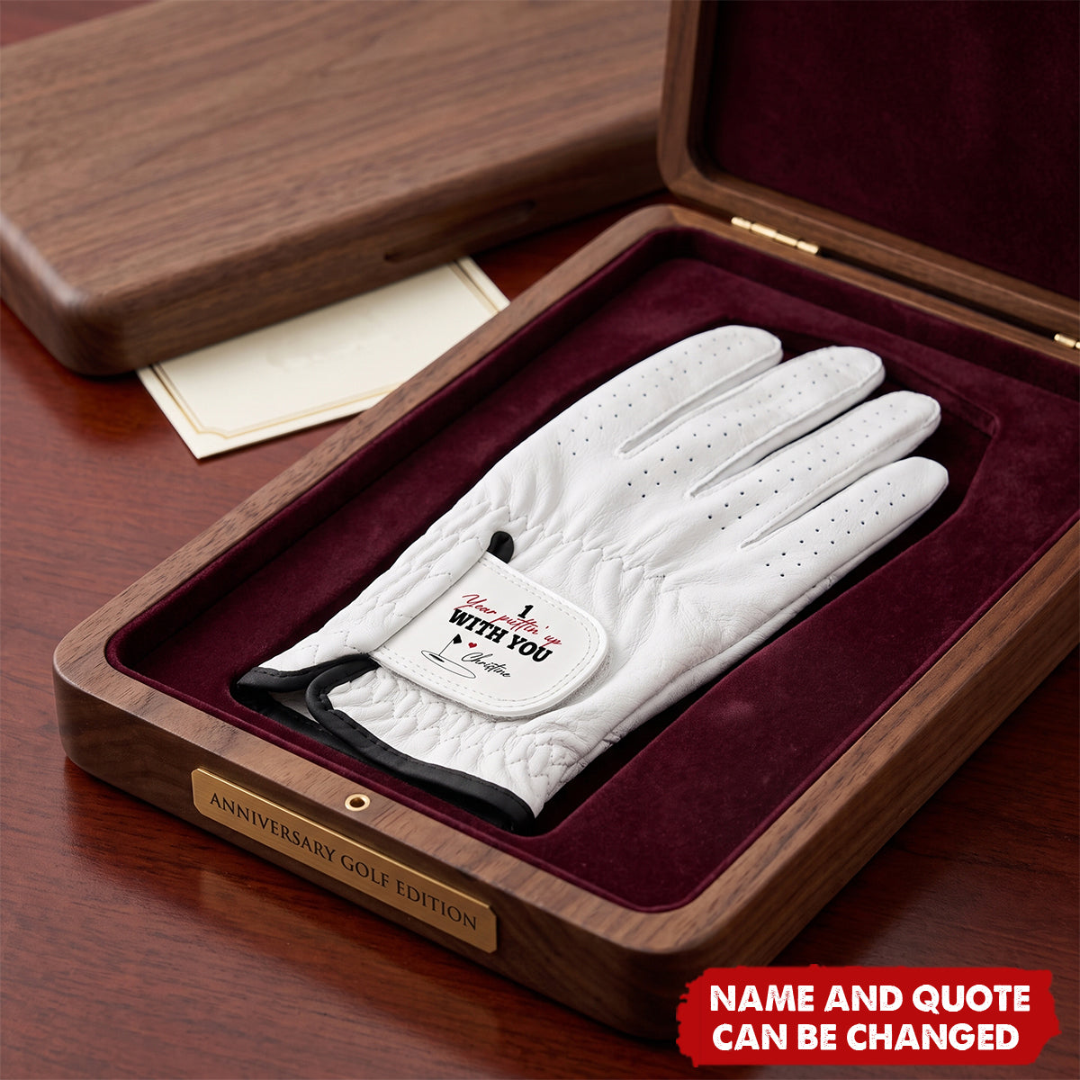 Custom Love Message Golf Gift, Anniversary Golf Gift For Him, Husband, Wife - Personalized Golf Glove