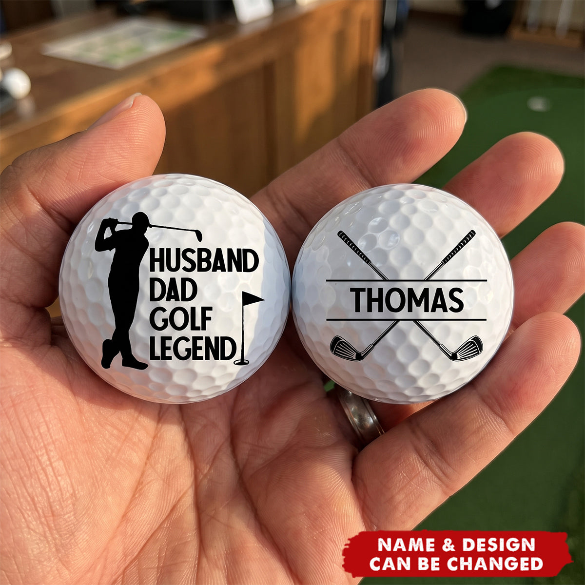 Husband Dad Papa Golf Legend For Golfers - Personalized Golf Ball