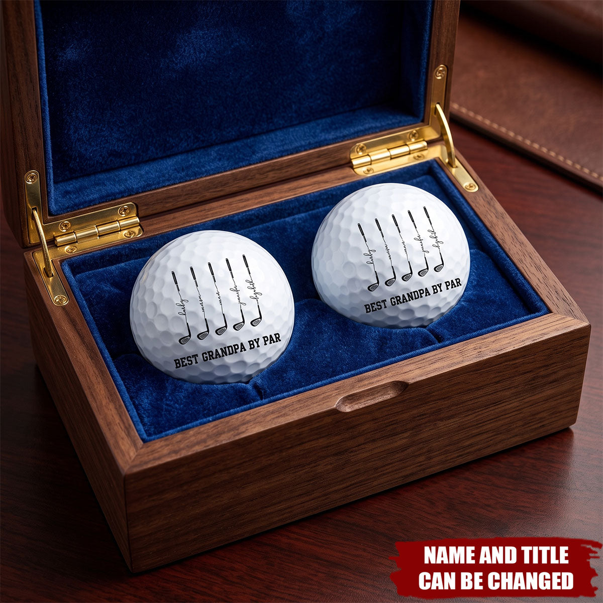 Best Dad By Par, Best Grandpa By Par - Personalized Golf Ball