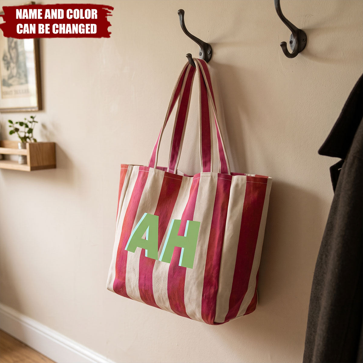 Shadow Custom Initials Gift For Her Friend Wife Sister Daughter - Personalized Tote Bag