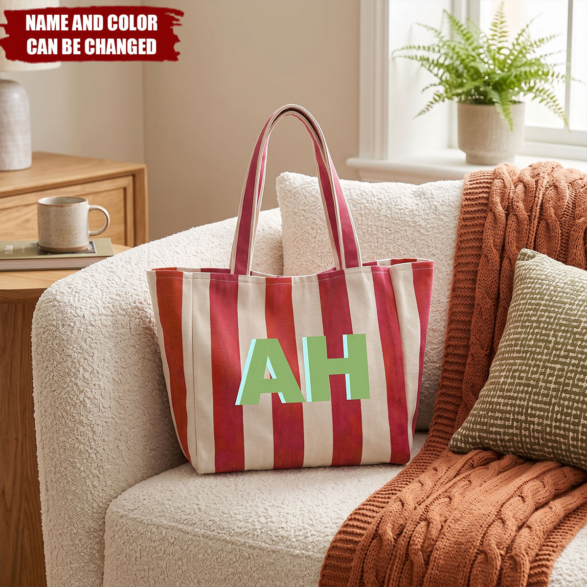 Shadow Custom Initials Gift For Her Friend Wife Sister Daughter - Personalized Tote Bag