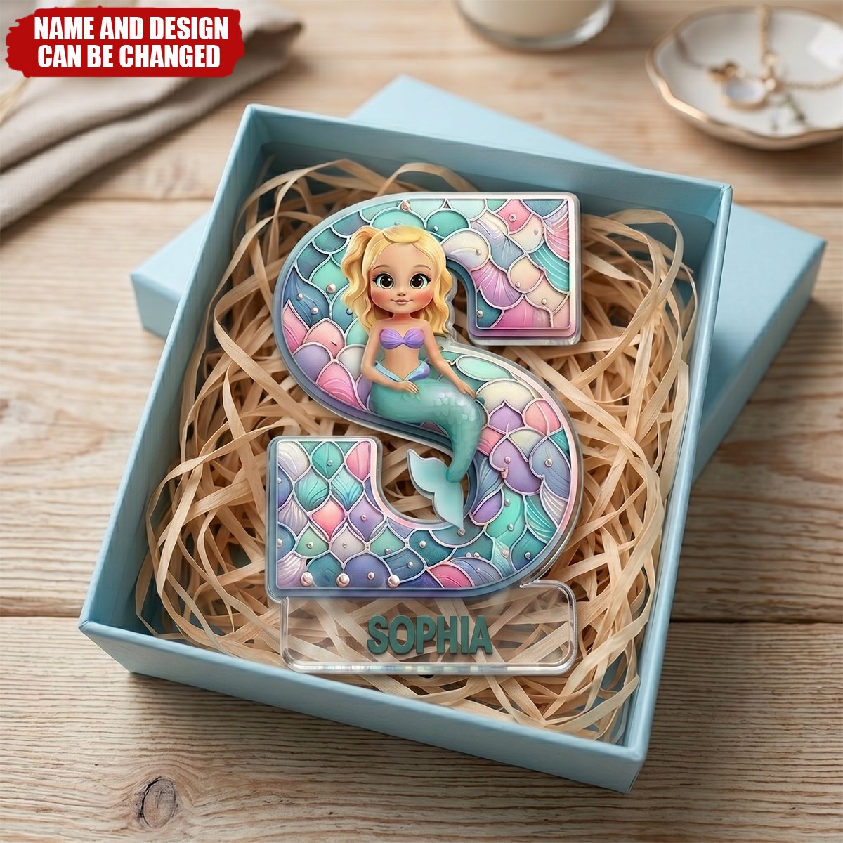 Truck Car Dinosaur Mermaid Alphabet - Personalized Acrylic Magnet