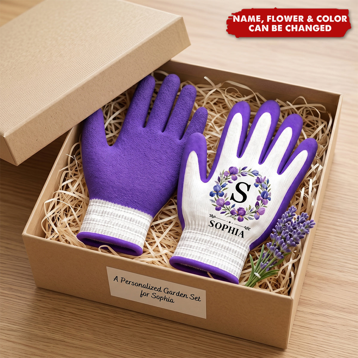 Custom Coated Grip Gardening Gloves - Personalized Birthday Garden Gifts For Gardeners - Growing Sweet Daily Memories