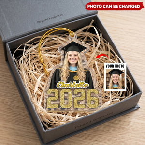 Graduation Custom Face And Name Keepsake Milestone - Personalized Ornament