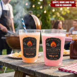 Smoke House And Grill Barbecue - Personalized Frosted Cups