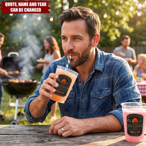 Smoke House And Grill Barbecue - Personalized Frosted Cups