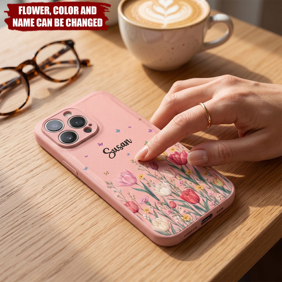 Custom Name & Birth Flower For Her, Coworkers, Daughter, Friends - Personalized Phone Case
