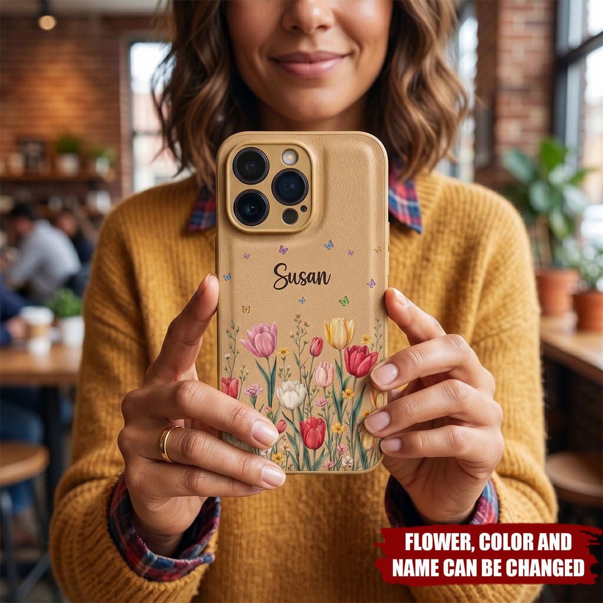 Custom Name & Birth Flower For Her, Coworkers, Daughter, Friends - Personalized Phone Case