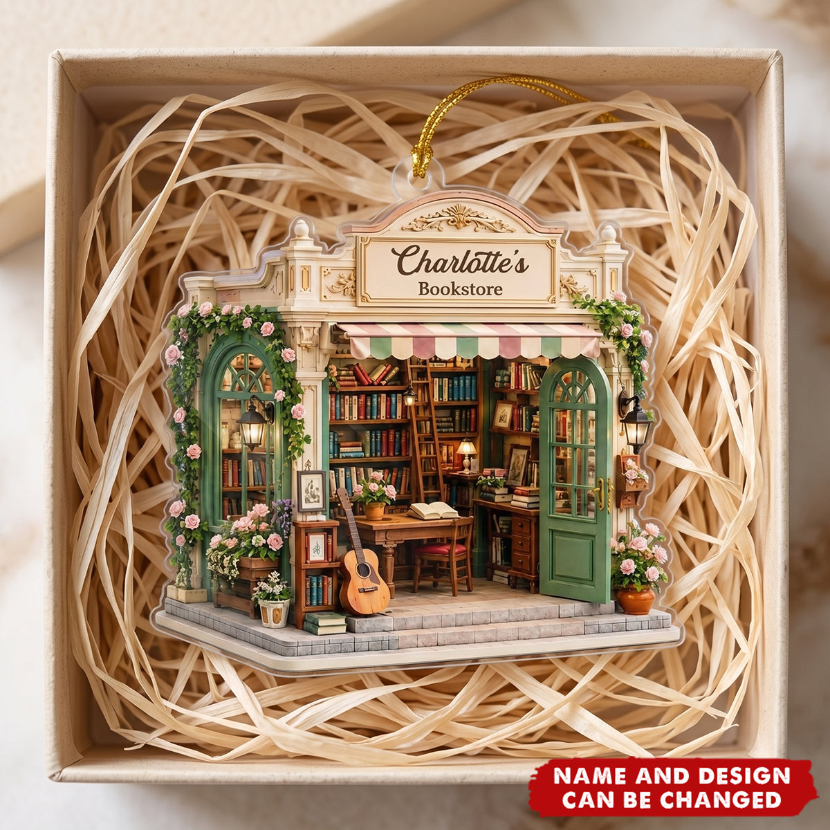 Custom Acrylic Ornament - Personalized Christmas Bookish Gifts For Book Lovers, Bookworms, Readers - One More Chapte