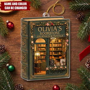 Custom Acrylic Ornament - Personalized Christmas Bookish Gifts For Book Lovers, Bookworms, Readers - Open For Dreamers