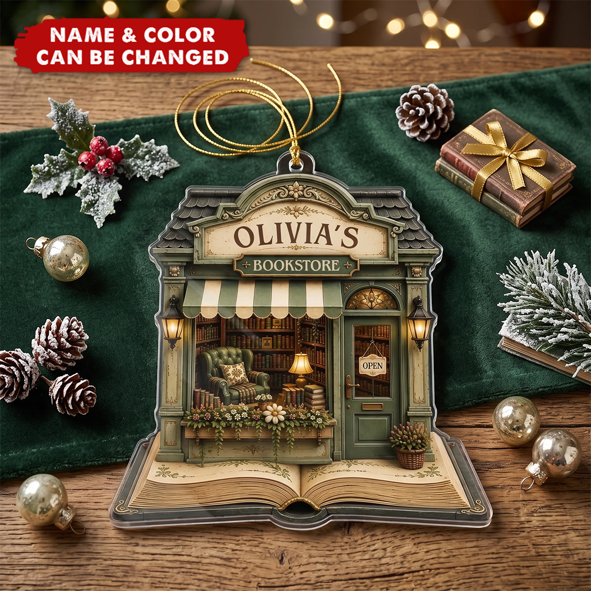 Custom Acrylic Ornament - Personalized Christmas Bookish Gifts For Book Lovers, Bookworms, Readers - Where Every Story Begins