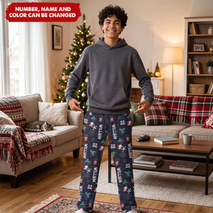Christmas Gift Custom Name & Number For Hockey Lovers - Personalized Lounge Pants