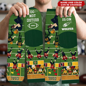 Custom Football Crew Socks - Personalized Christmas Birthday Football Gifts For Football Lovers, Sports Fans