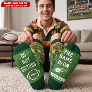Custom Football Crew Socks - Personalized Christmas Birthday Football Gifts For Football Lovers, Sports Fans