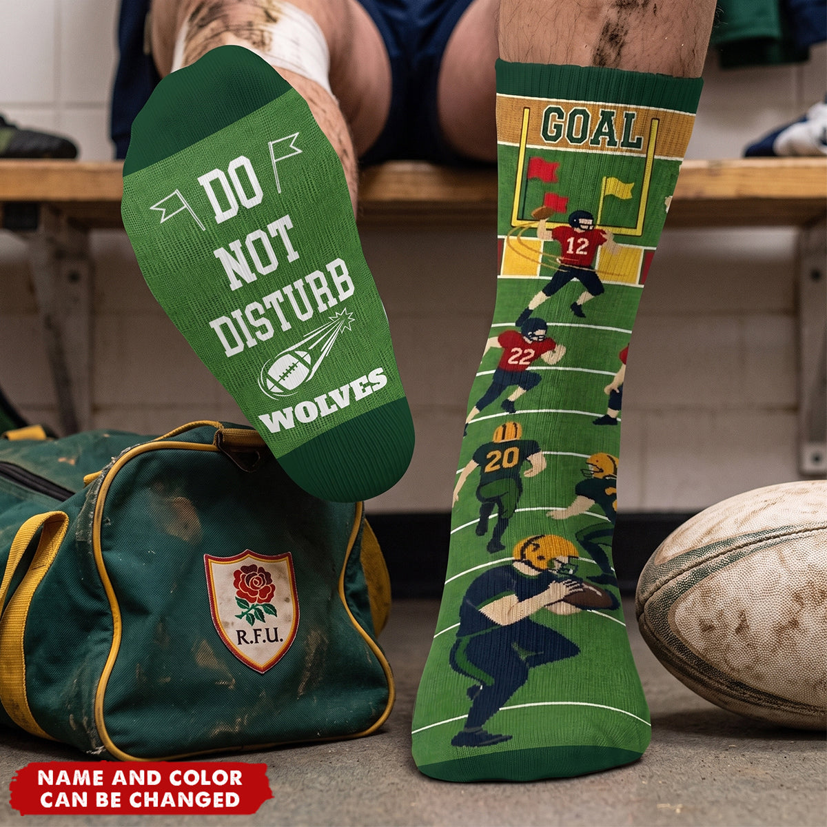 Custom Football Crew Socks - Personalized Christmas Birthday Football Gifts For Football Lovers, Sports Fans