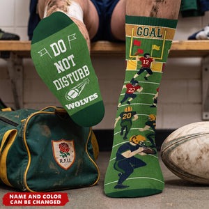 Custom Football Crew Socks - Personalized Christmas Birthday Football Gifts For Football Lovers, Sports Fans
