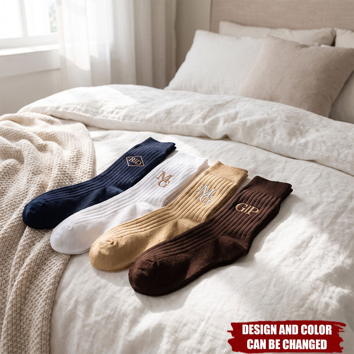 Custom Initials Wedding Gifts For Groomsman Best Man Wedding Party Gifts - Personalized Socks