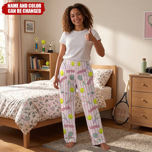 Custom Name Gift For Tennis Lovers, Tennis Player - Personalized Lounge Pants