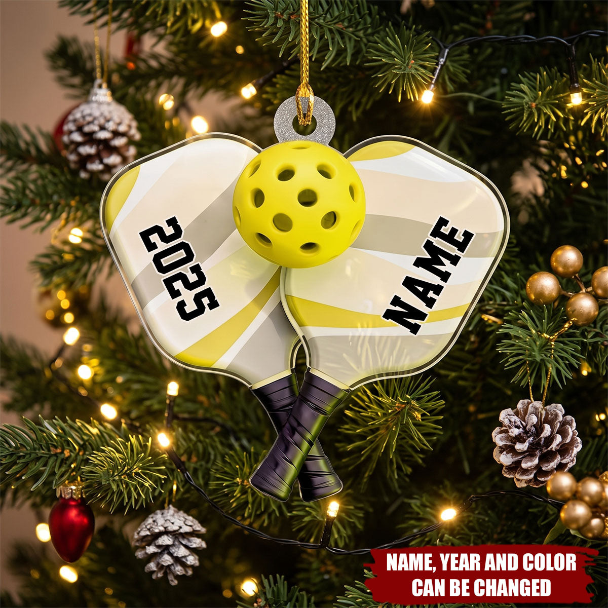 Personalized Pickleball Paddle Ornament, Pickleball Personalized Gifts, Sport Christmas Personalized,Player Gifts