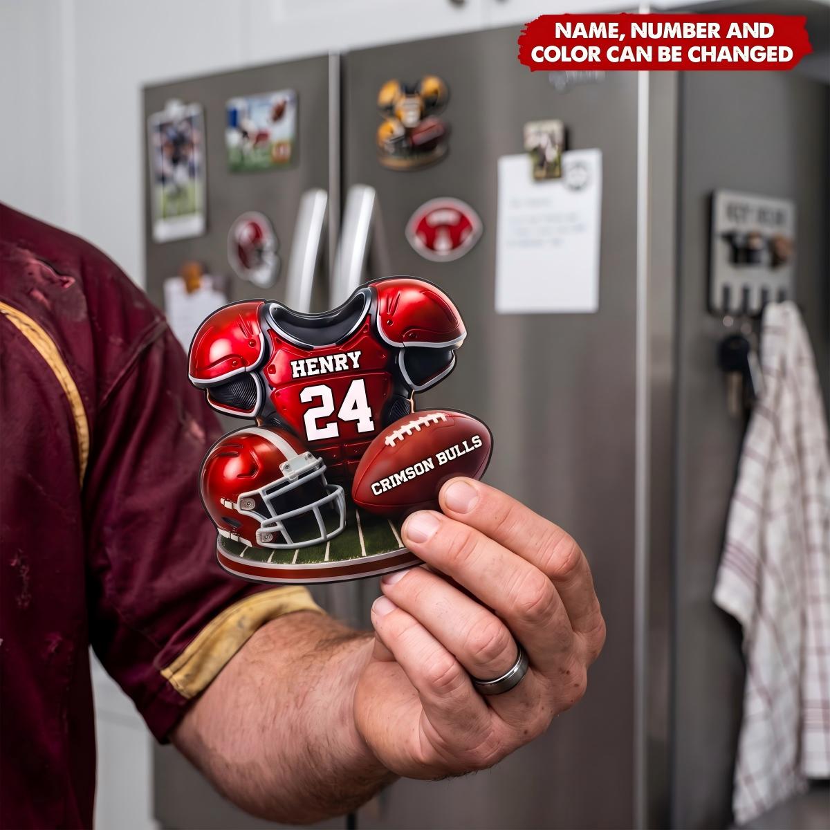 Custom America Football Magnetic Sheet - Personalized Birthday Gifts For America Football Lovers, Sports Lovers
