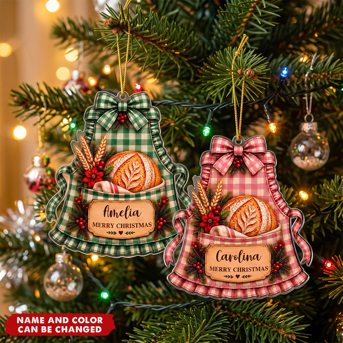 Sourdough Apron Christmas Ornament Gift For Sourdough Lovers Baking Lovers - Personalized Ornament