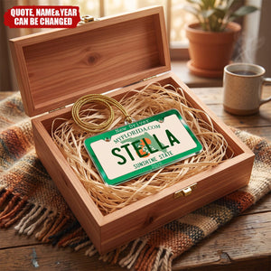 New Driver Custom State Car Plate Ornament, First Teenager Car Gift - Personalized Ornament