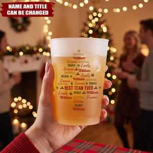 Custom Name For Christmas Office Year End Party, White Elephant Party - Personalized Cups