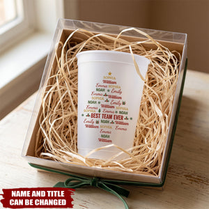 Custom Name For Christmas Office Year End Party, White Elephant Party - Personalized Cups
