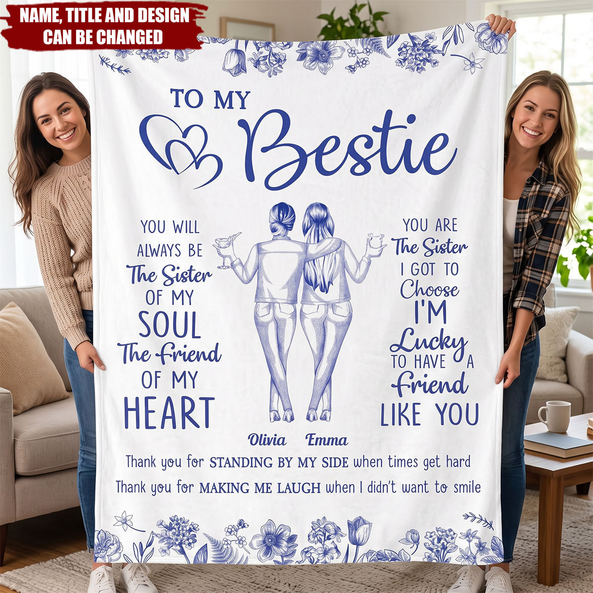 Thank You For Standing By My Side Friendship Gift For Besties Friends Sisters - Personalized Blanket