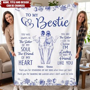 Thank You For Standing By My Side Friendship Gift For Besties Friends Sisters - Personalized Blanket