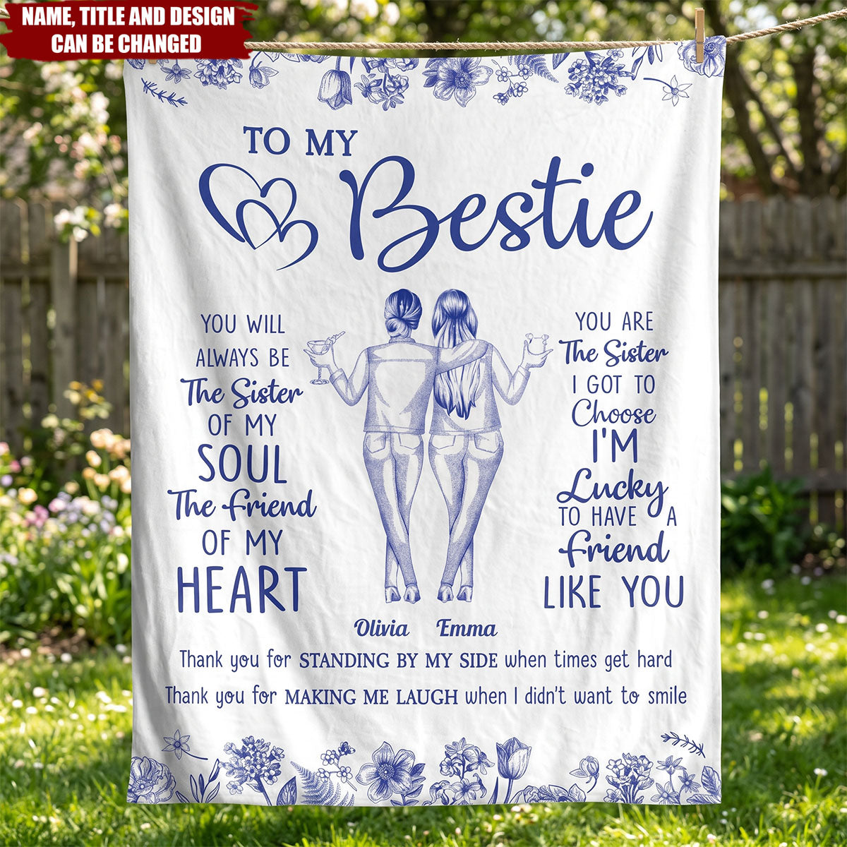 Thank You For Standing By My Side Friendship Gift For Besties Friends Sisters - Personalized Blanket