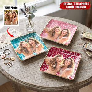 Turn Your Photo Into Watercolor Art - Best B*Tches Friendship Gifts - Personalized Jewelry Dish