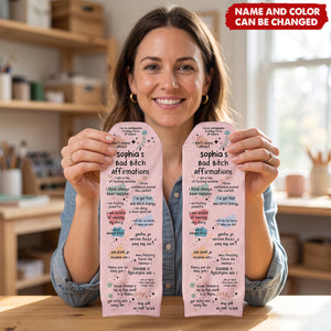 Bad B*tch Affirmations - For Coworkers, Friends, Self Gift - Personalized Socks