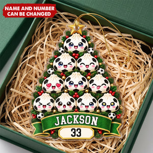 Custom Dumpling Squishy Acrylic Ornament - Personalized Christmas Birthday Gifts For Kids, Sport Fans, Sport Lovers - All Star Christmas
