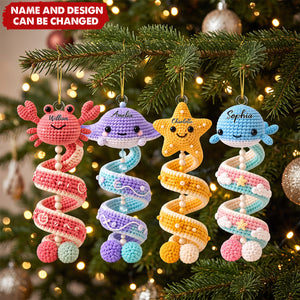 Custom Sea Animal Nursery Acrylic Ornament - Personalized Christmas Birthday Gifts For Son, Daughter, Grandkids - Personalized Ornament