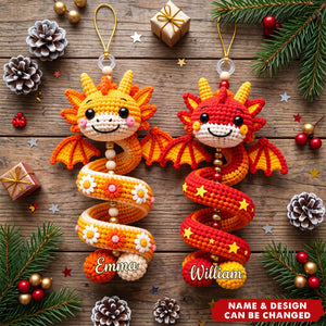 Custom cute Dragon Nursery Acrylic Ornament - Personalized Christmas Birthday Gifts For Son, Daughter, Grandkids - Personalized Ornament