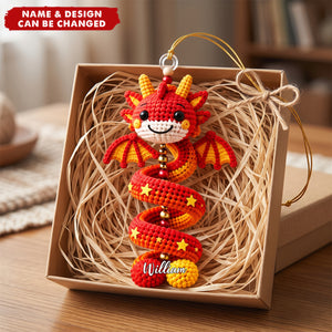 Custom cute Dragon Nursery Acrylic Ornament - Personalized Christmas Birthday Gifts For Son, Daughter, Grandkids - Personalized Ornament