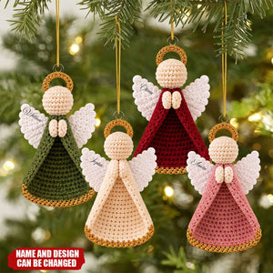Custom Heavenly Halo Angel Acrylic Ornament - Personalized Christmas Birthday Gifts For Son, Daughter, Grandkids - Personalized Ornament