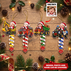 Custom Name Spiral Ornament Christmas, Ornament Gifts For Kids - Personalized Ornament