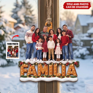 Custom Photo Ornament Gift For Family Parents Grandparents - Personalized Ornament