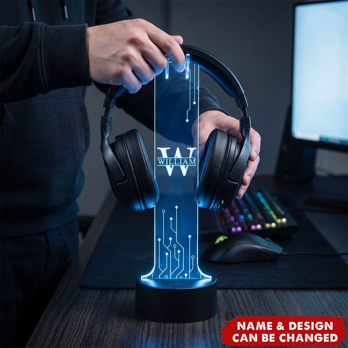 Gamer Boyfriend Gift Custom Name Gift For Men, Gift For Him - Personalized Headphone Stand