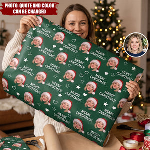 Custom Photo Christmas Gifts For Couples - Personalized Wrapping Paper