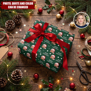 Custom Photo Christmas Gifts For Couples - Personalized Wrapping Paper